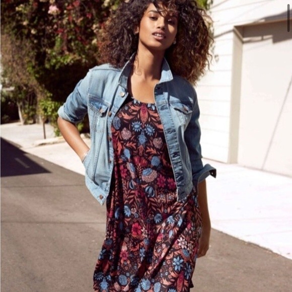 H&M sleeveless floral shift dress size medium - Picture 2 of 7